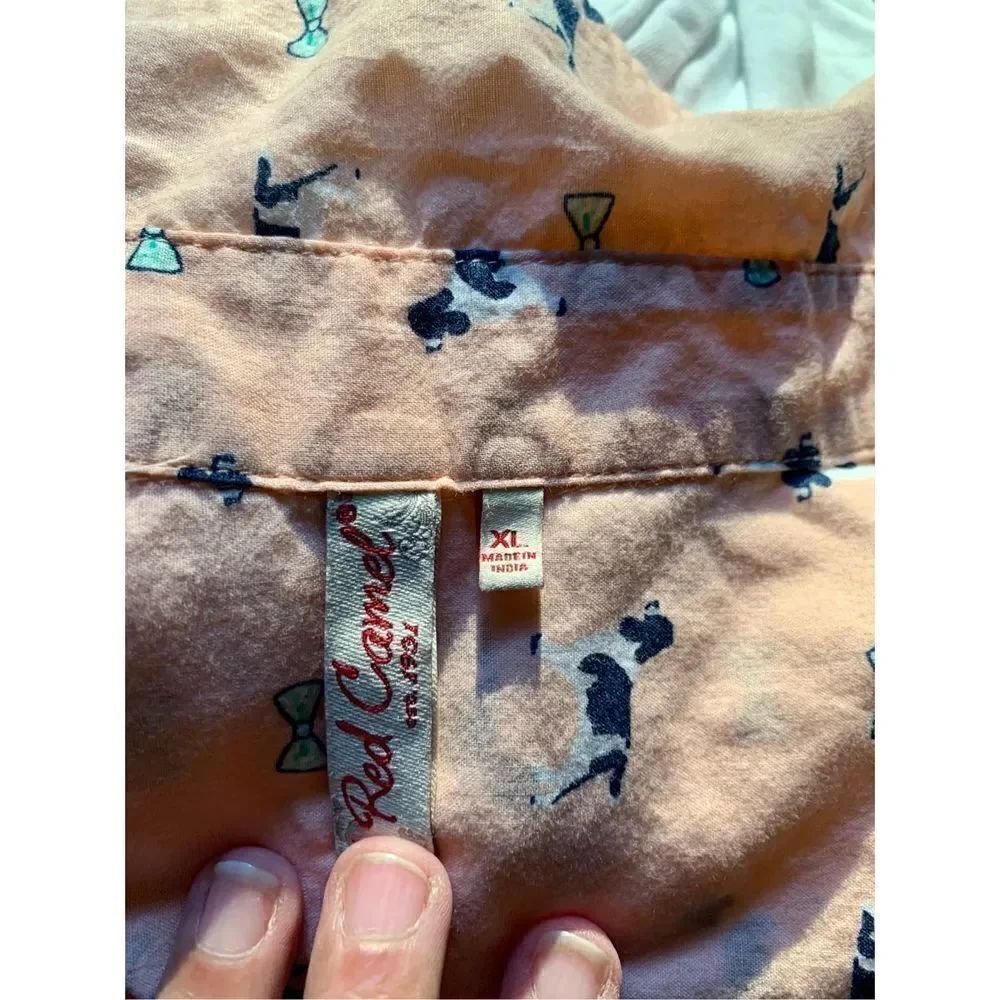 Red Camel Dog & Bow Button Up Shirt - Picture 6 of 8